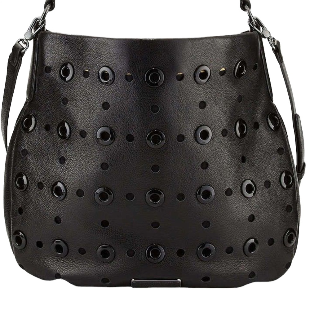 Marc by Marc Jacobs Q Grommet Hillier Black Leather Shoulder/Crossbody Bag